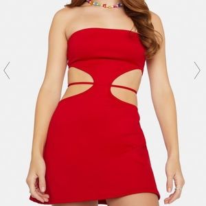 Strapless Red Dress